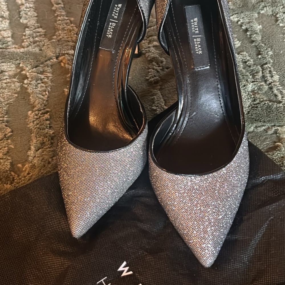 Sparkly Silver Heels